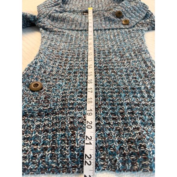 VTG Y2K Wet Seal Mohair Blend Off Shoulder Cowl Neck Sweater Goth Grunge Boho S - Picture 3 of 6